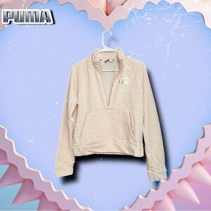 Women PUMA Ladies' Half Zip Pullover Kangaroo Pocket Pink